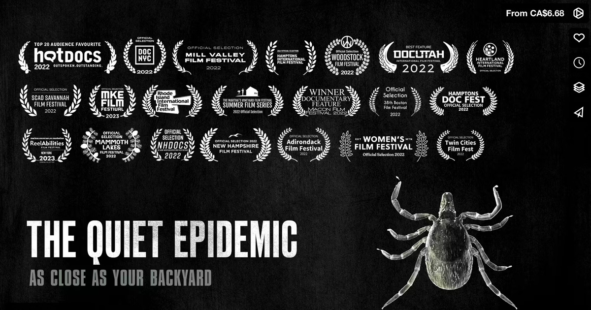 The Quiet Epidemic, as close as your backyard, poster with accolades.