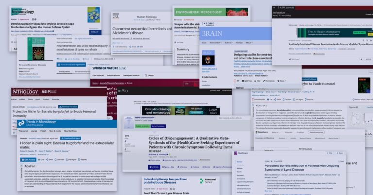 A montage of journal articles at their publishers.